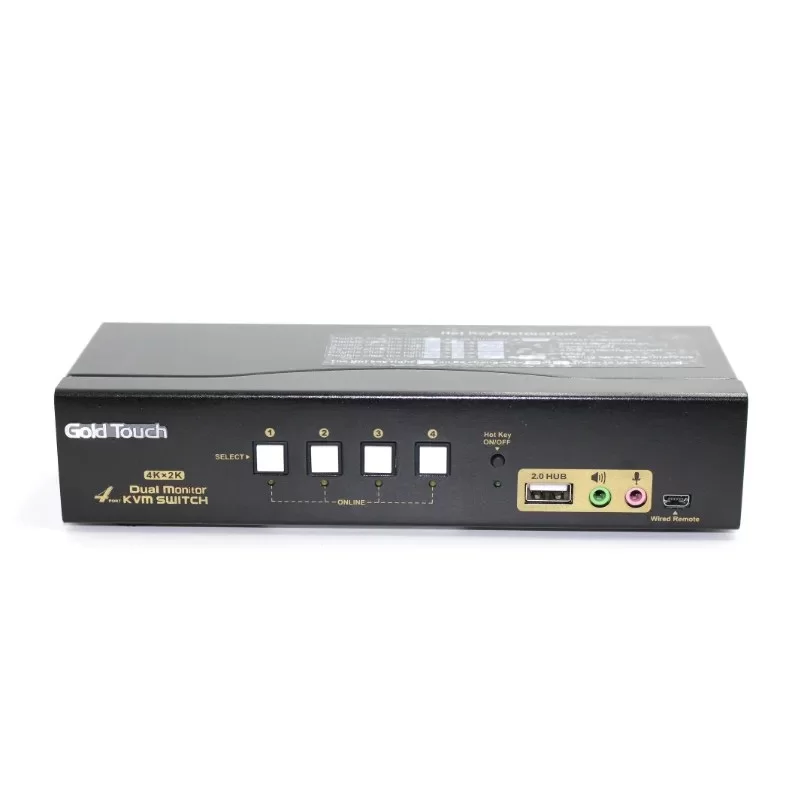 KVM-переключатель Gold Touch 4 Ports Dual HDMI KVM Switch KVM-HD-4-2