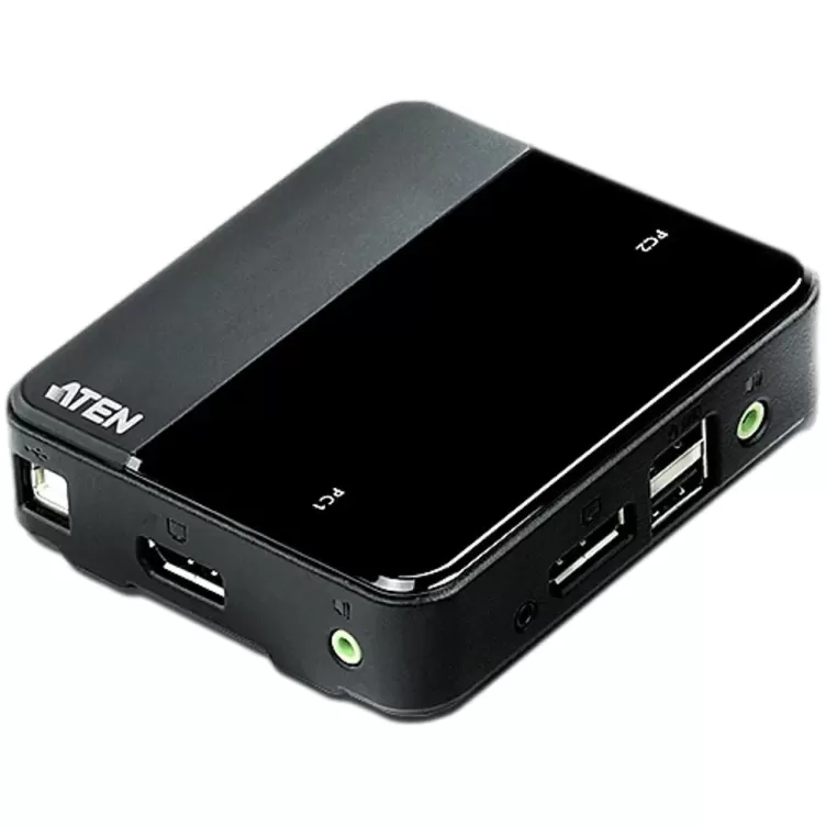 מתג KVM ATEN CS782DP 2-Port USB DisplayPort 4K CS782DP צבע שחור