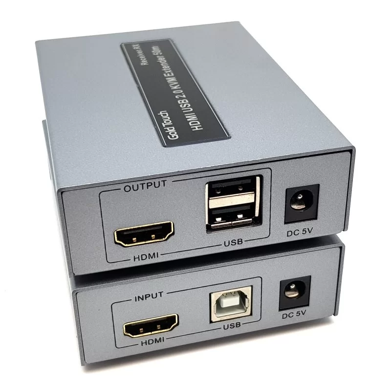Удлинитель KVM Gold Touch HDMI USB2.0 KVM Extender up to 50m with IR HDMI-KVM-EX50