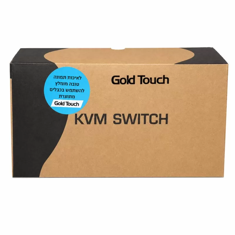 מתג Gold Touch Dual monitor Displayport KVM swtich – 4 Ports KVM-DPHD-4-2