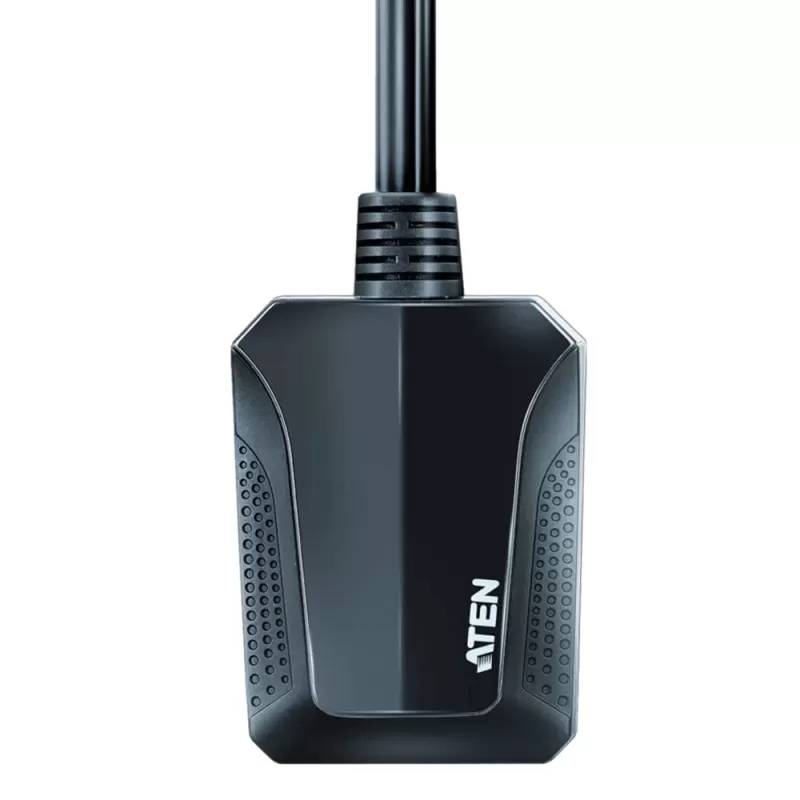 מתג KVM ATEN Laptop USB KVM Console Crash Cart Adapter IT Kit CV211CP CV211CP צבע שחור