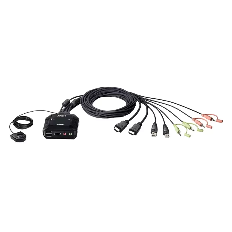 KVM switch ATEN CS22H 2 Port 4K HDMI USB KVM CS22H Color:black