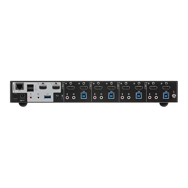 KVM switch ATEN CS1844 4-Port USB 3.0 4K HDMI Dual Display KVMP CS1844 Color:black
