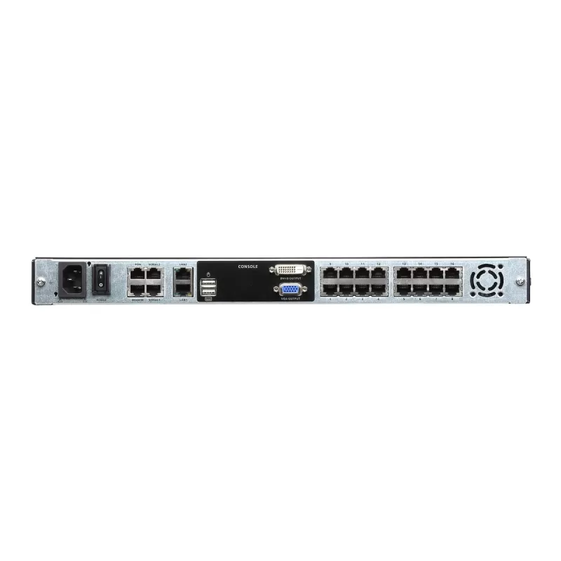 Коммутатор KVM Монитор LCD ATEN KL1116VN 16-Port Cat5 KVM over IP 19" KL1116VN Цвет:чёрный