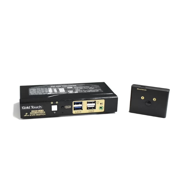 KVM-переключатель Gold Touch 2 Ports HDMI KVM Switch KVM-HDMI-2-4K60 KVM-переключатель Gold Touch 2 Ports HDMI KVM Switch KVM-HDMI-2-4K60