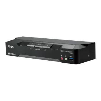 מתג KVM ATEN CM1942 2-Port 4K DisplayPort Dual Display Mini-Matrix Boundless CM1942 צבע שחור