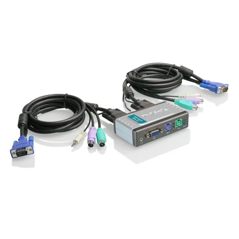 מתג D-Link KVM SWITCH 2 PORT PS/2 + AUDIO KVM-121
