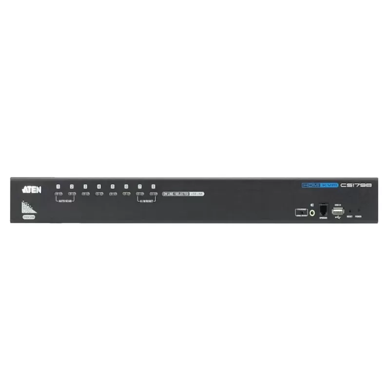 מתג KVM ATEN CS1798 8-PORT USB HDMI 19" KVM CS1798 צבע שחור