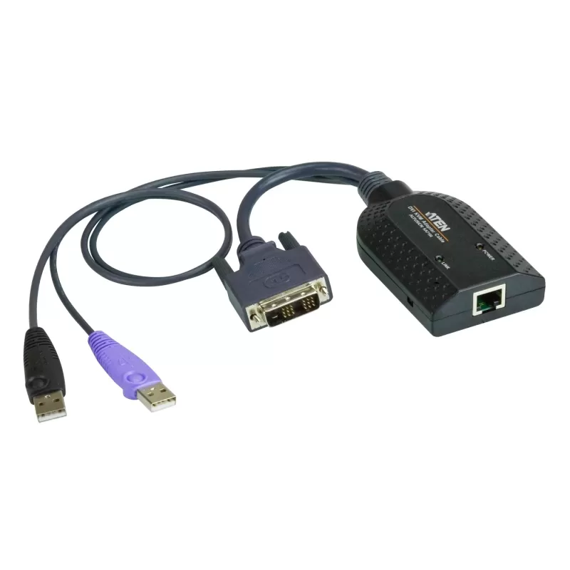 KVM-переключатель ATEN USB DVI Virtual Media KVM Adapter KA7166 KA7166 Цвет:чёрный