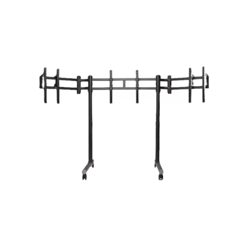 Monitor Stand Next-Level Round Tube Freestanding Triple Monitor Stand