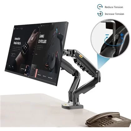 זרוע שולחנית למסך מחשב North Bayou Dual Monitor Desk Mount Stand Full Motion Swivel Computer Monitor Arm Gas Spring fits 2 Screens up to 27" F160 זרוע שולחנית למסך מחשב North Bayou Dual Monitor Desk Mount Stand Full Motion Swivel Computer Monitor Arm Gas Spring fits 2 Screens up to 27" F160