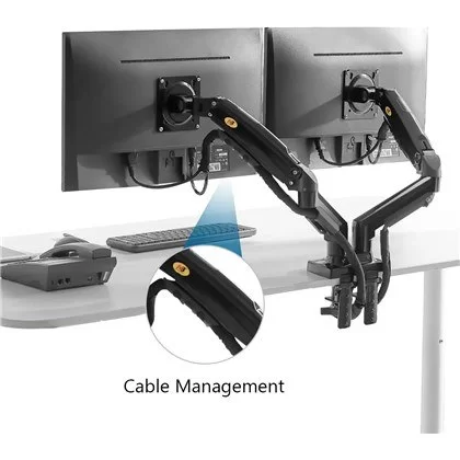 זרוע שולחנית למסך מחשב North Bayou Dual Monitor Desk Mount Stand Full Motion Swivel Computer Monitor Arm Gas Spring fits 2 Screens up to 27" F160 זרוע שולחנית למסך מחשב North Bayou Dual Monitor Desk Mount Stand Full Motion Swivel Computer Monitor Arm Gas Spring fits 2 Screens up to 27" F160