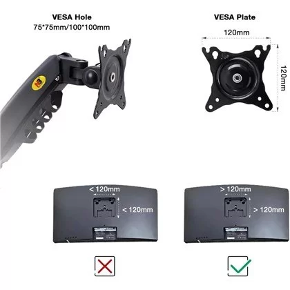 זרוע שולחנית למסך מחשב North Bayou Dual Monitor Desk Mount Stand Full Motion Swivel Computer Monitor Arm Gas Spring fits 2 Screens up to 27" F160 זרוע שולחנית למסך מחשב North Bayou Dual Monitor Desk Mount Stand Full Motion Swivel Computer Monitor Arm Gas Spring fits 2 Screens up to 27" F160