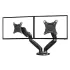 זרוע שולחנית למסך מחשב North Bayou Dual Monitor Desk Mount Stand Full Motion Swivel Computer Monitor Arm Gas Spring fits 2 Screens up to 27" F160