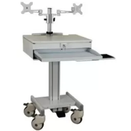 Computing Cart with Dual-Monitor Arm IPPON IPCC90102