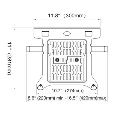 מתאם למחשב נייד 10-17 אינץ לזרוע ארגומטרית North Bayou Adapter for 10-17 inch