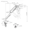 Monitor arm Lumi '17-'40 LDT94-C012 Color:black Monitor arm Lumi '17-'40 LDT94-C012 Color:black