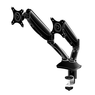 IIYAMA DUAL GAS SPRING MONITOR ARM DESK CLAMP/GROMMET DS3002C-B1 IIYAMA DUAL GAS SPRING MONITOR ARM DESK CLAMP/GROMMET DS3002C-B1