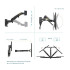 זרוע דו מפרקית לתליה על קיר North Bayou F150 NB-F150 צבע שחור זרוע דו מפרקית לתליה על קיר North Bayou F150 NB-F150 צבע שחור