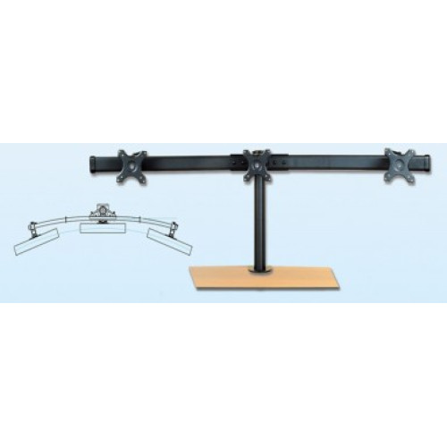 Three-Monitor Arm with One Joint Each Monitor up to 8kg IPPON IPMA22301