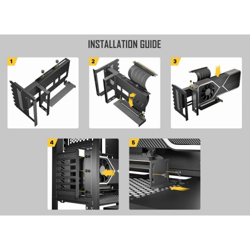 Antec PCIE4 Vertical GPU Bracket black 0-761345-77718-6