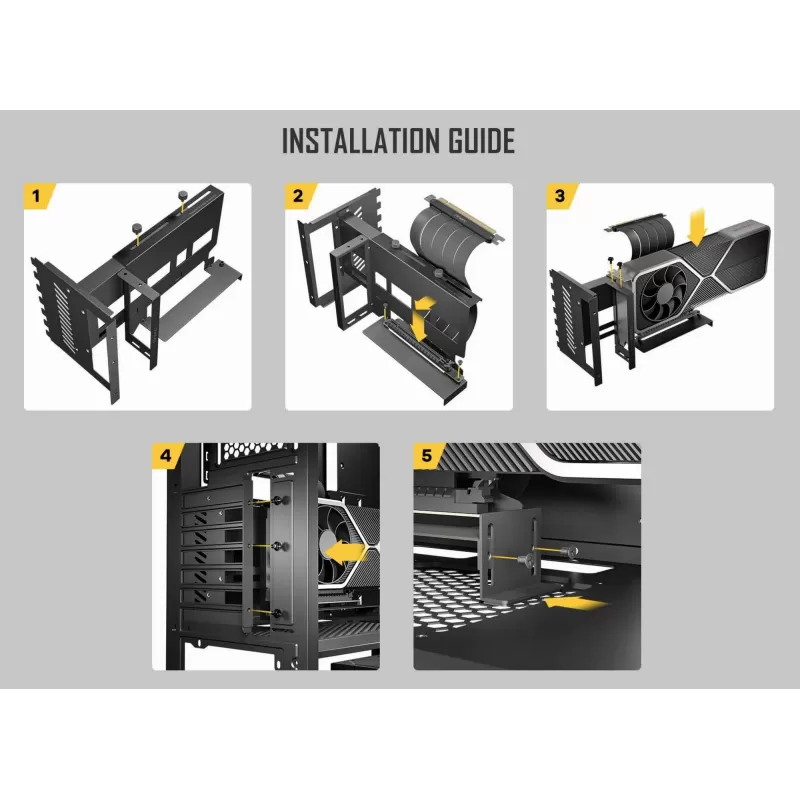 Antec PCIE4 Vertical GPU Bracket black 0-761345-77718-6
