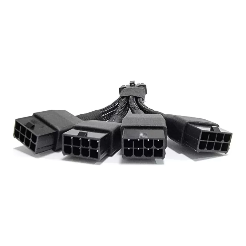 כבל מתאם חשמל לכרטיס מסך 12VHPWR PCIe 5.0 Power Adapter Cable to 4x 8-Pin צבע שחור