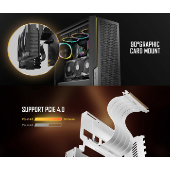 Antec PCIE4 Vertical GPU Bracket לבן 0-761345-77719-3 Antec PCIE4 Vertical GPU Bracket לבן 0-761345-77719-3