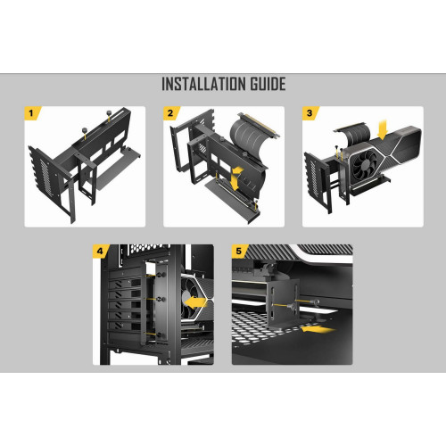 Antec PCIE4 Vertical GPU Bracket לבן 0-761345-77719-3