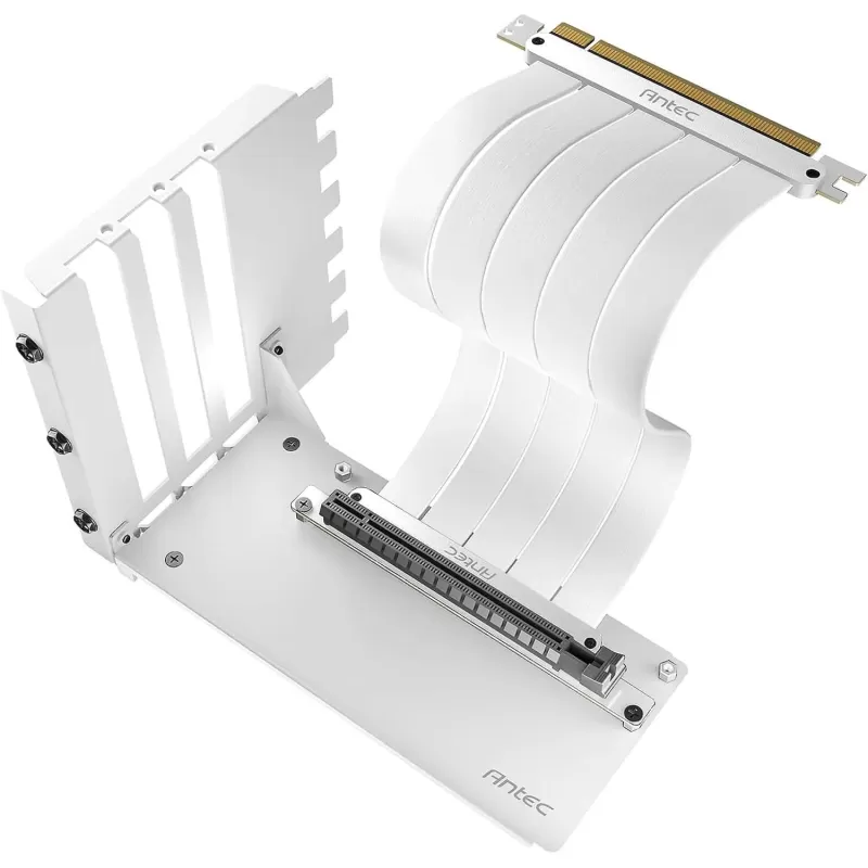 ערכת התקנה אנכית לכרטיס מסך Antec PCIE4 Vertical GPU Bracket לבן AT-ARCVB-W200-PCIE4