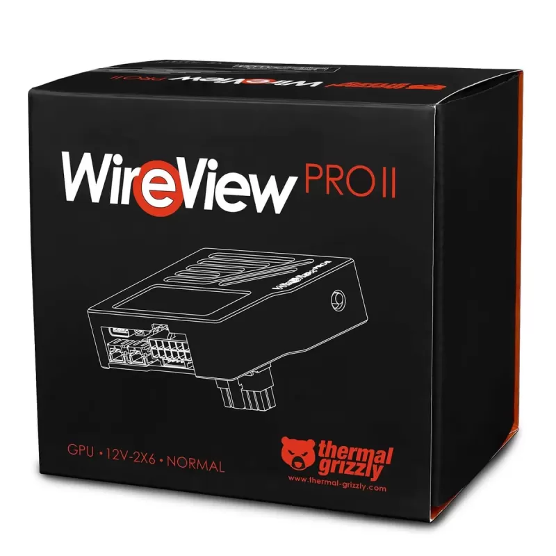 מתאם לכרטיס מסך Thermal Grizzly WireView Pro II GPU 12V-2x6 Normal TFT-IPS Display שחור TG-WV-P2-H19N מתאם לכרטיס מסך Thermal Grizzly WireView Pro II GPU 12V-2x6 Normal TFT-IPS Display שחור TG-WV-P2-H19N