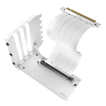 כבל ריזר לכרטיס מסך Antec PCIe 4.0 Riser Cable + Vertical Bracket Kit 200mm 0-761345-77714-8 צבע לבן