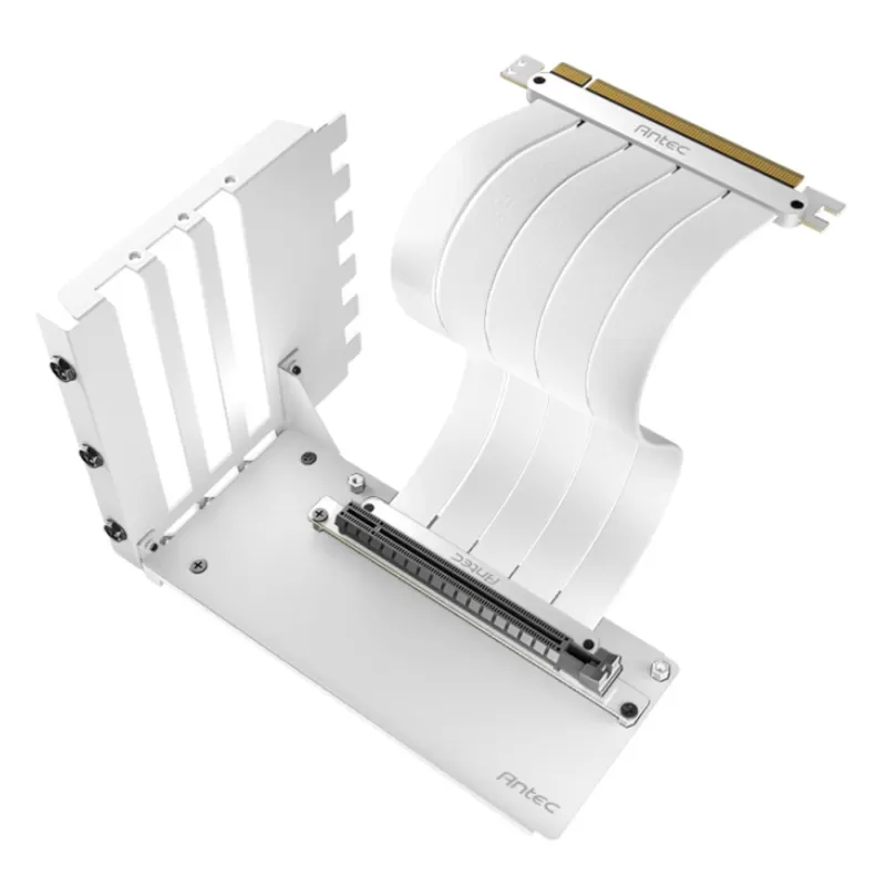 Райзер-кабель для видеокарты Antec PCIe 4.0 Riser Cable + Vertical Bracket Kit 200mm 0-761345-77714-8 Цвет:белый