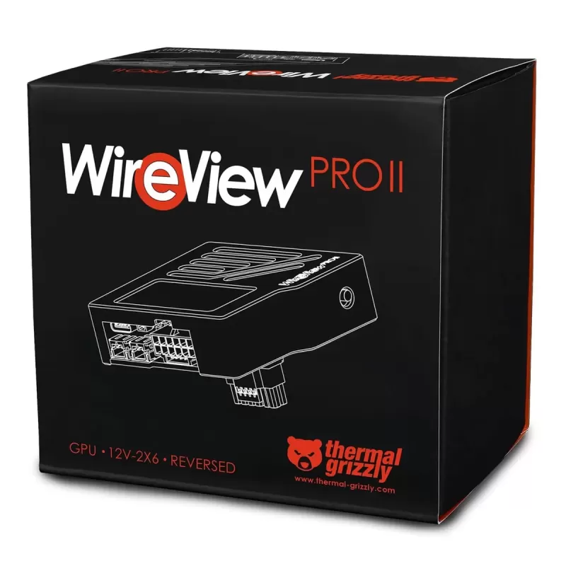 מתאם לכרטיס מסך Thermal Grizzly WireView Pro II GPU 12V-2x6 Reversed TFT-IPS Display שחור TG-WV-P2-H19R מתאם לכרטיס מסך Thermal Grizzly WireView Pro II GPU 12V-2x6 Reversed TFT-IPS Display שחור TG-WV-P2-H19R