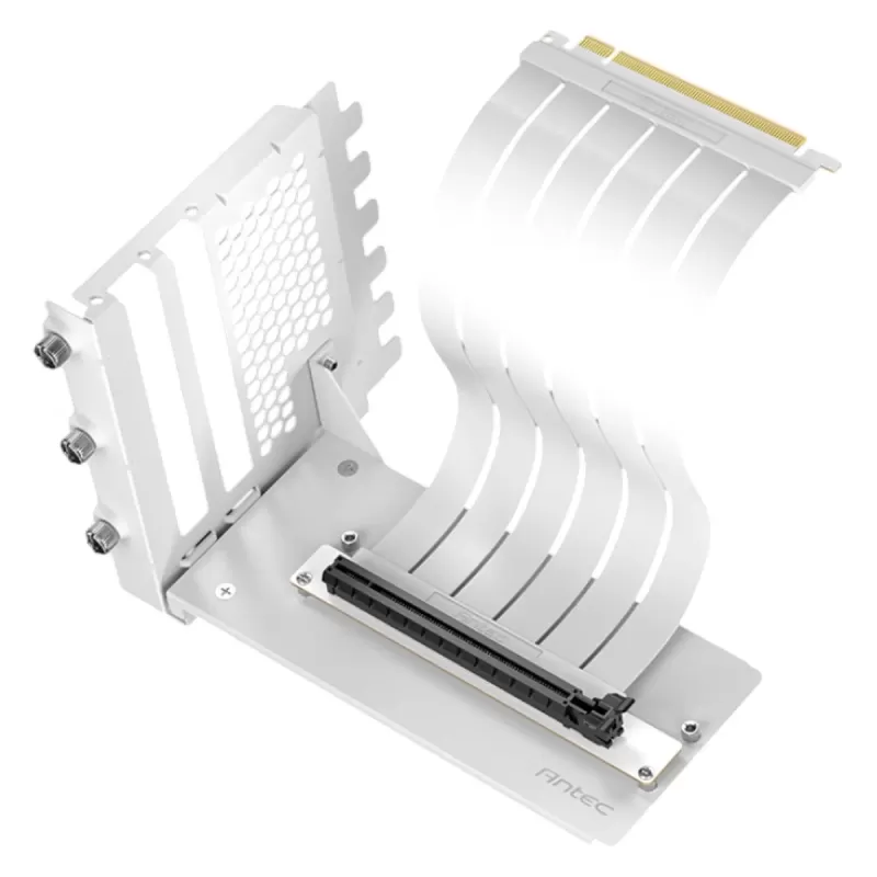 Vertical mount kit for RISER cable Antec RTX40 PCI-E 4.0 RISER Cable Vertical Bracket Kit white 0-761345-70001-6