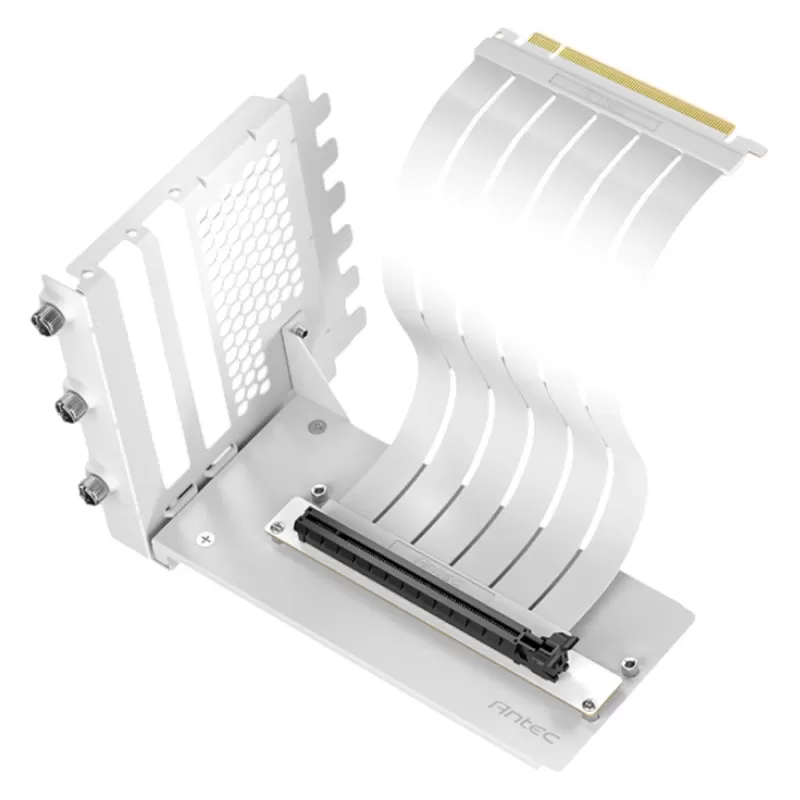 Vertical mount kit for RISER cable Antec RTX40 PCI-E 4.0 RISER Cable Vertical Bracket Kit white 0-761345-70001-6