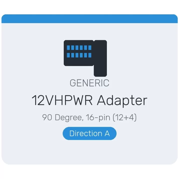 מתאם לכרטיס מסך 12VHPWR 90 Degree Adapter Direction A צבע שחור