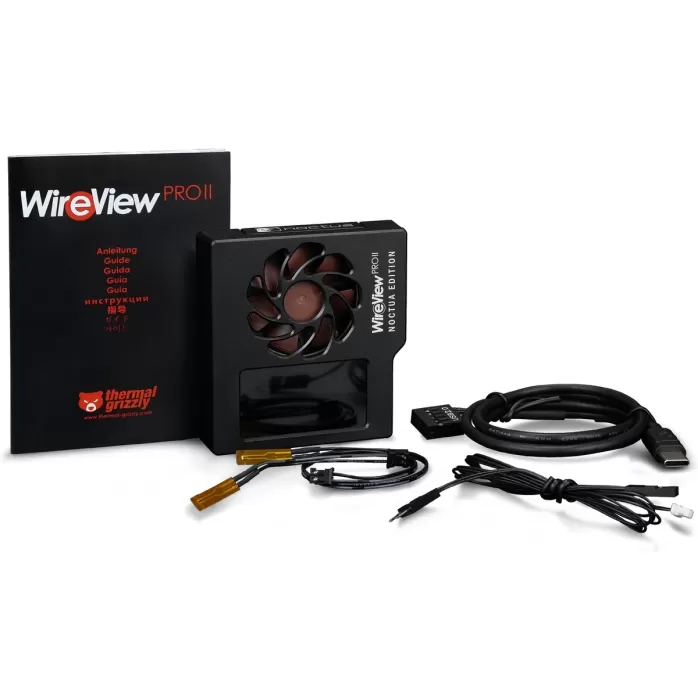 מתאם לכרטיס מסך Thermal Grizzly WireView Pro II GPU 12V-2x6 Normal Noctua Edition TFT-IPS Display TG-WV-P2-H19N-NF צבע שחור