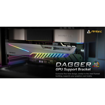 Держатель для Видеокарты Antec GPU Holder Dagger RGB черный 0-761345-77725-4