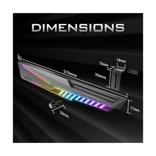 Video card holder Antec GPU Holder Dagger RGB black 0-761345-77725-4