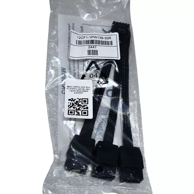 Кабель PCIe 12CF1-1PW138-30R 12-pin to 3x PCIe 8-pin Adapter Cable 12CF1-1PW138-30R Цвет:чёрный