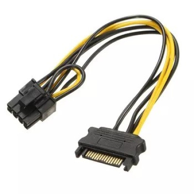 מתאם Gold Touch 15Pin SATA Male Power to PCIe 8Pin Graphic Card E-SATA-8PIN מתאם Gold Touch 15Pin SATA Male Power to PCIe 8Pin Graphic Card E-SATA-8PIN
