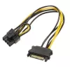 מתאם Gold Touch 15Pin SATA Male Power to PCIe 8Pin Graphic Card E-SATA-8PIN