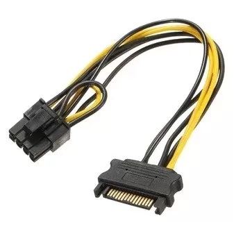 מתאם Gold Touch 15Pin SATA Male Power to PCIe 8Pin Graphic Card E-SATA-8PIN
