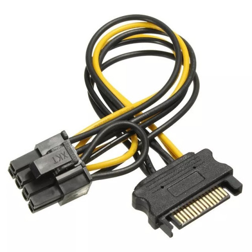 Adapter Gold Touch 15Pin SATA Male Power to PCIe 8Pin Graphic Card E-SATA-8PIN