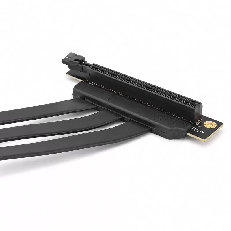 10Gtek PCIE 4.0 x16 30cm Male to Female Riser Cable PCIE-X16-MF-30-15 Цвет:чёрный