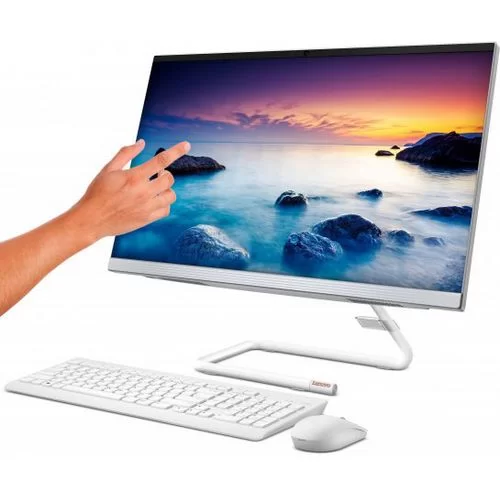 All In One Computers Lenovo IdeaCentre A340-24IWL F0E800KPIV Intel Core i5-10210U 23.8" TOUCH FHD IPS 8GB SSD:512GB Windows 10 Color:white