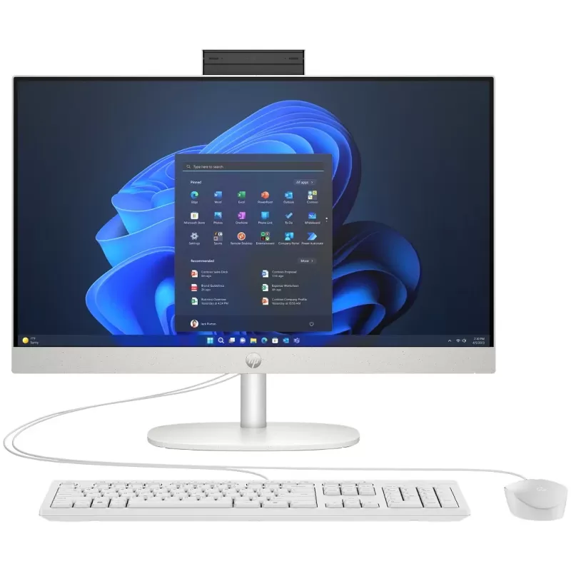 מחשבי All In One HP ProOne 240 G10 23.8 לבן 9M9F9AT 23.8" IPS 16GB SSD:512GB Windows 11 Pro