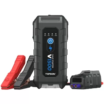 סוללת חירום ניידת להתנעת הרכב TOPDON V1500 צבע שחור סוללת חירום ניידת להתנעת הרכב TOPDON V1500 צבע שחור