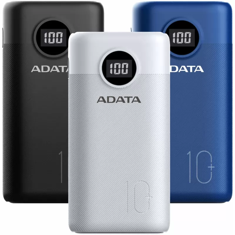 Portable charger Adata P10000QCD white AP10000QCD-DGT-CWH